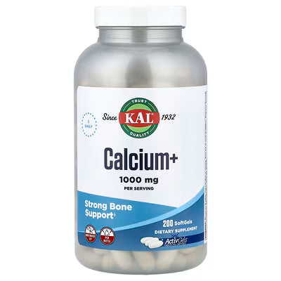 KAL, Calcium+, 200 Softgels