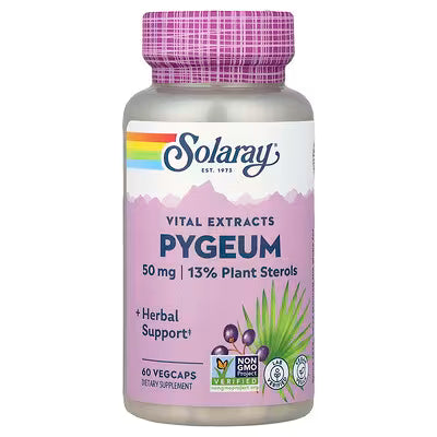 Solaray, Vital Extracts, Pygeum, 50 mg, 60 VegCaps
