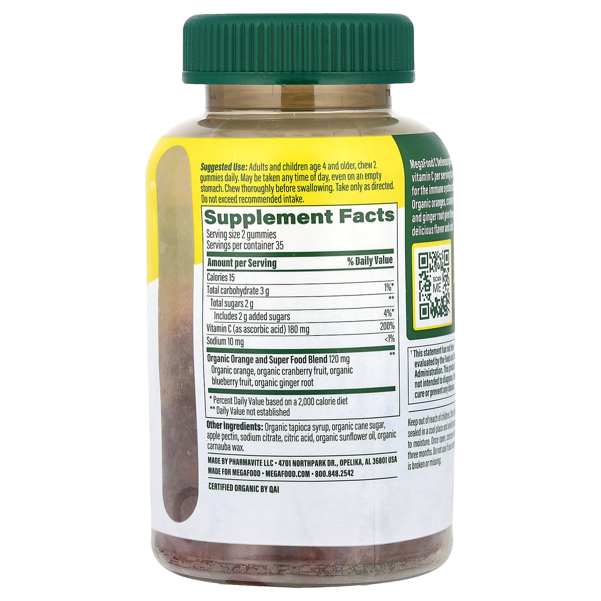 MegaFood, C Defense, Tangy Citrus, 70 Gummies