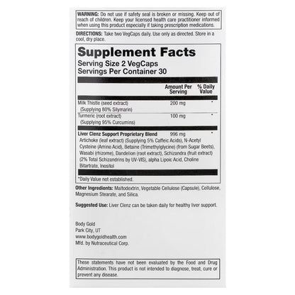 BodyGold, Liver Clenz™, 60 VegCaps
