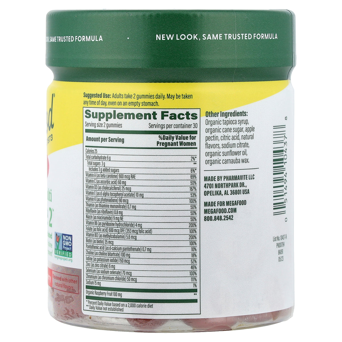 MegaFood, Baby & Me 2™, Prenatal Multi, Red Raspberry, 60 Gummies