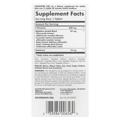 Solgar, Sleep, Triple Action, 60 Tri-Layered Tablets