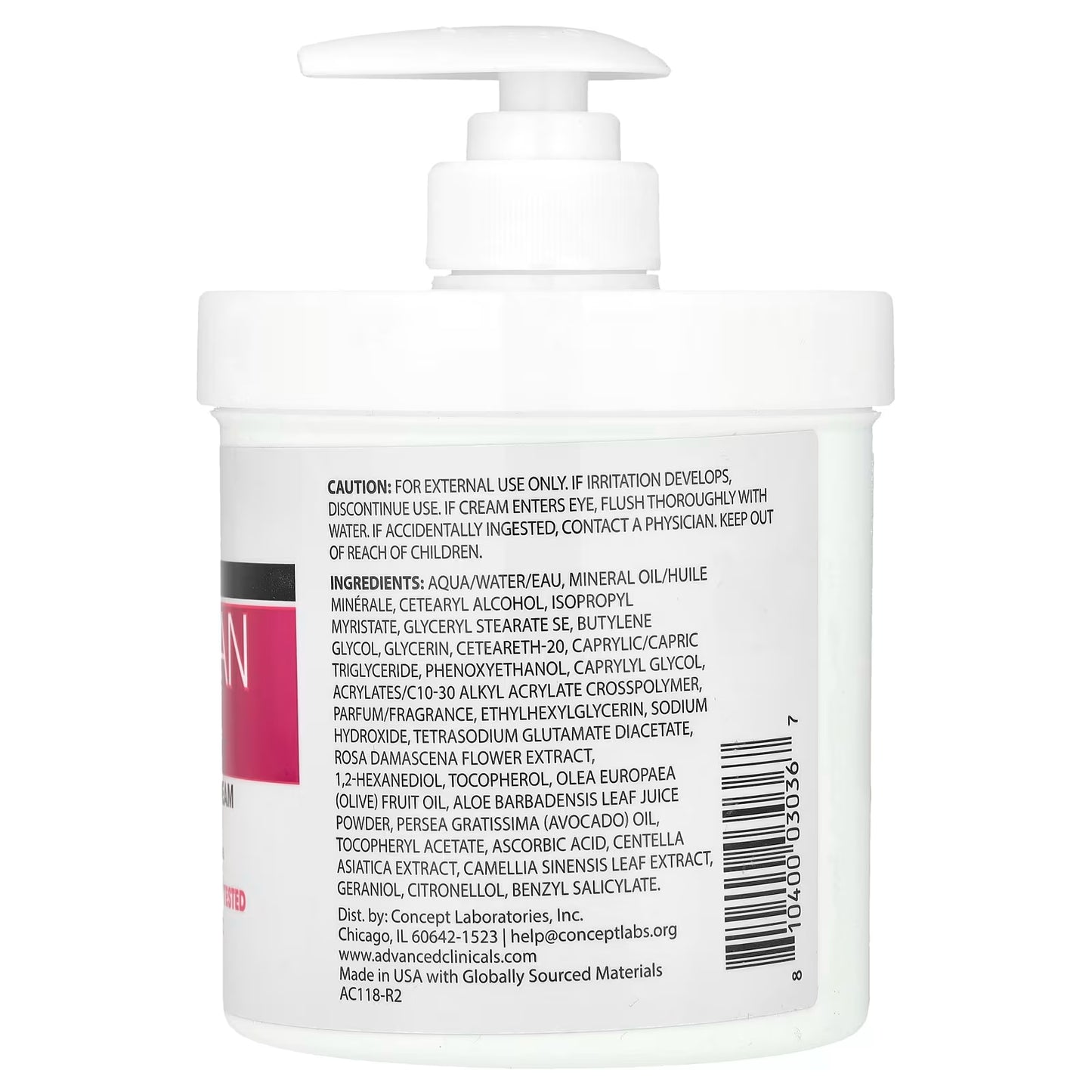 Advanced Clinicals, Anti-Aging Rescue Cream, Bulgarian Rose, 16 oz (454 g)