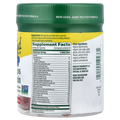 MegaFood, Kids Multivitamin, Berrylicious, 60 Gummies