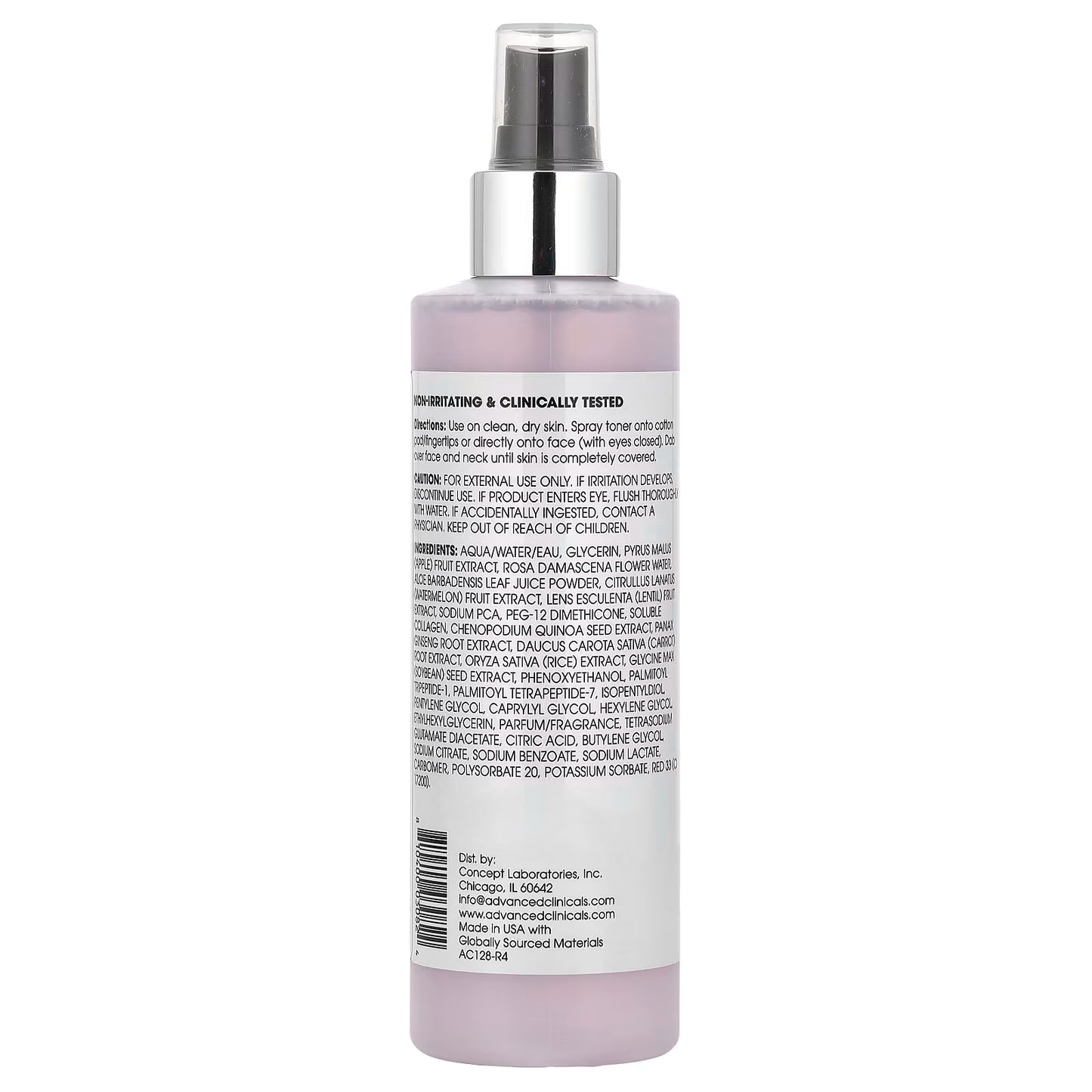 Advanced Clinicals, Rosewater Toner, Tone & Tighten Formula, 8 fl oz (237 ml)