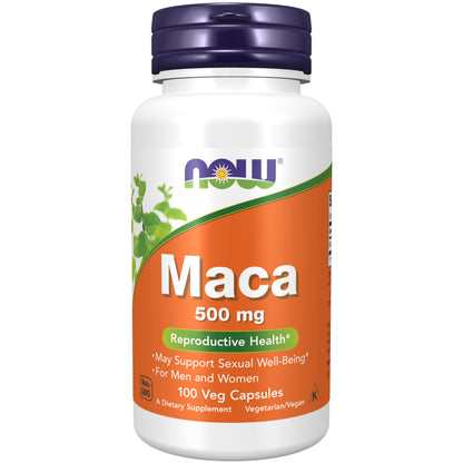 NOW Supplements, Maca 500 mg, Unisex, Reproductive Health*, 100 Veg Caps
