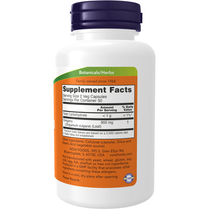 NOW Supplements, Oregano 450 mg, Free Radical Scavenger*, 100 Veg Caps