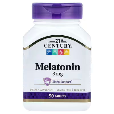 21st Century, Melatonin, 3 mg, 90 Tablets