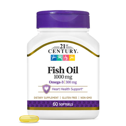 21st Century, Fish Oil, 1,000 mg, 60 Softgels