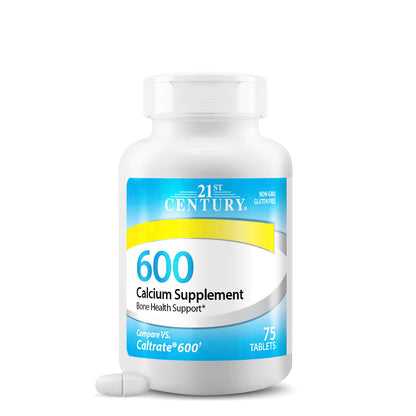 21st Century, Calcium Supplement 600, 75 Tablets (600 mg per Tablet)