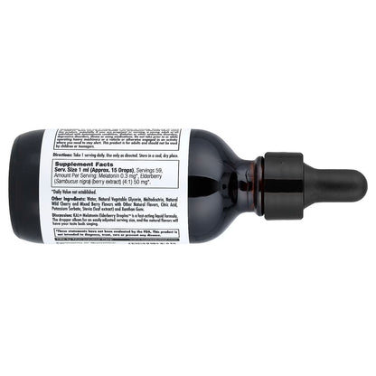 KAL, Melatonin Elderberry, Natural Cherry, 2 fl oz (59 ml)
