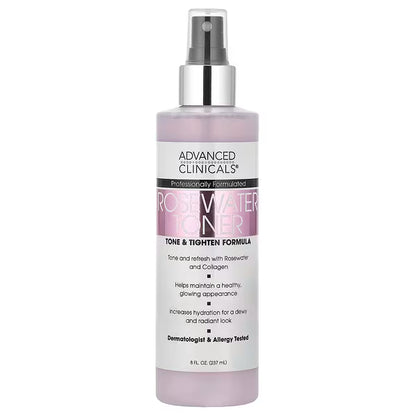 Advanced Clinicals, Rosewater Toner, Tone & Tighten Formula, 8 fl oz (237 ml)