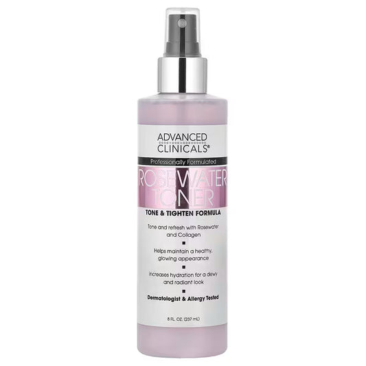 Advanced Clinicals, Rosewater Toner, Tone & Tighten Formula, 8 fl oz (237 ml)