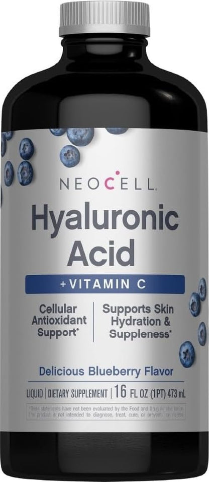 NeoCell, Liquid Hyaluronic Acid + Vitamin C, Delicious Blueberry, 16 fl oz (473 ml)