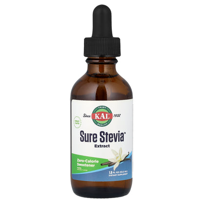 KAL, Sure Stevia™ Extract, Vanilla, 1.8 fl oz (53.2 ml)