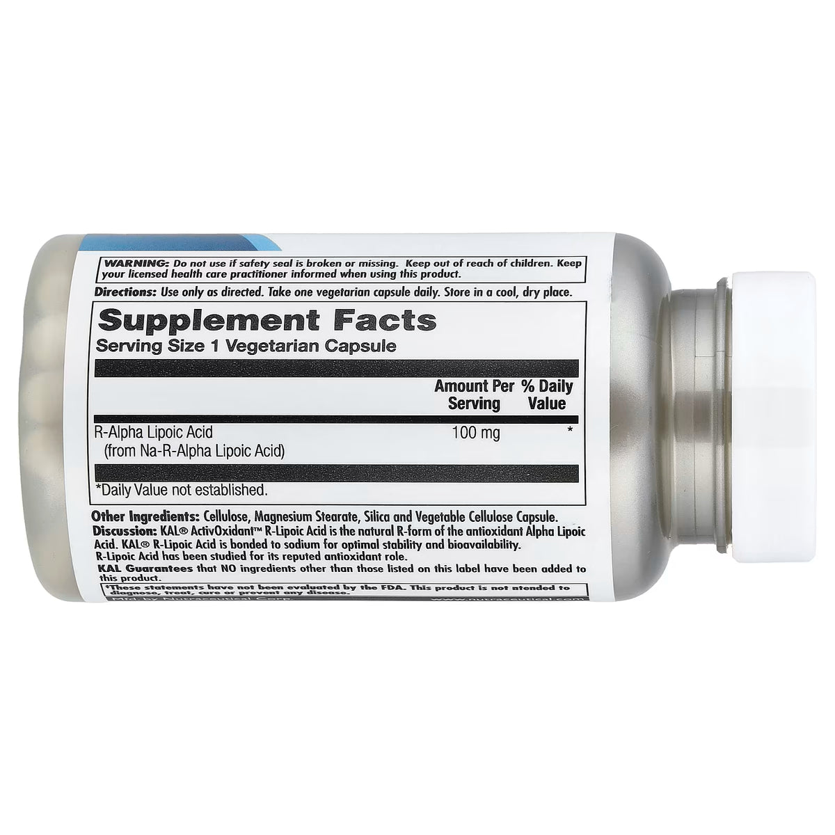 KAL, ActivOxidant™, R-Lipoic Acid, 100 mg, 60 VegCaps