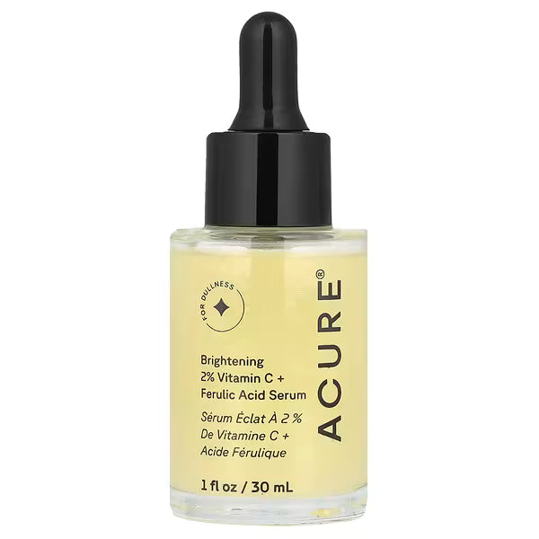 ACURE, Brightening 2% Vitamin C + Ferulic Acid Serum, 1 fl oz (30 ml)