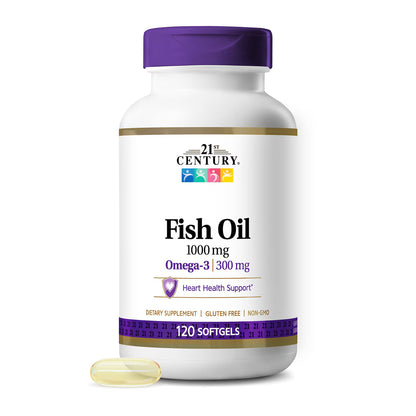 21st Century, Fish Oil, 1,000 mg, 120 Softgels