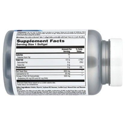 KAL, Red Yeast Rice, CoQ-10, Omega 3, 60 Softgels