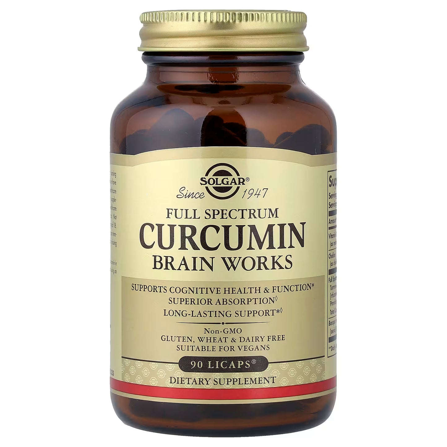 Solgar, Full Spectrum Curcumin, Brain Works, 90 Licaps®