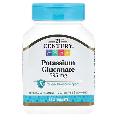 21st Century, Potassium Gluconate, 595 mg, 110 Tablets