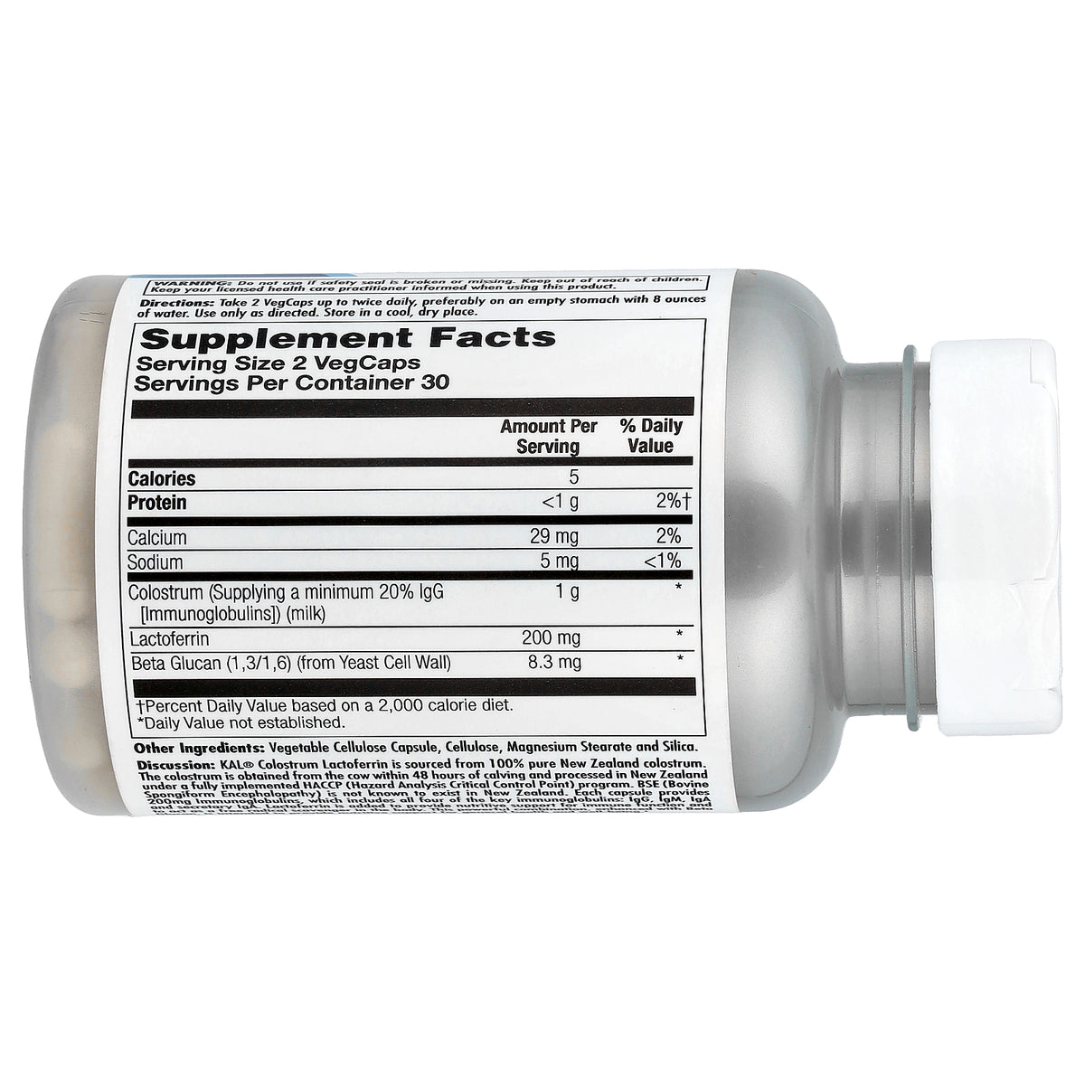 KAL, Colostrum Lactoferrin, 60 VegCaps