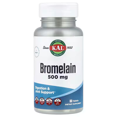 KAL, Bromelain, 500 mg, 60 Tablets