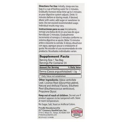 21st Century, Herbal Slimming Tea, Cranraspberry, Caffeine Free, 24 Tea Bags, 1.7 oz (48 g)