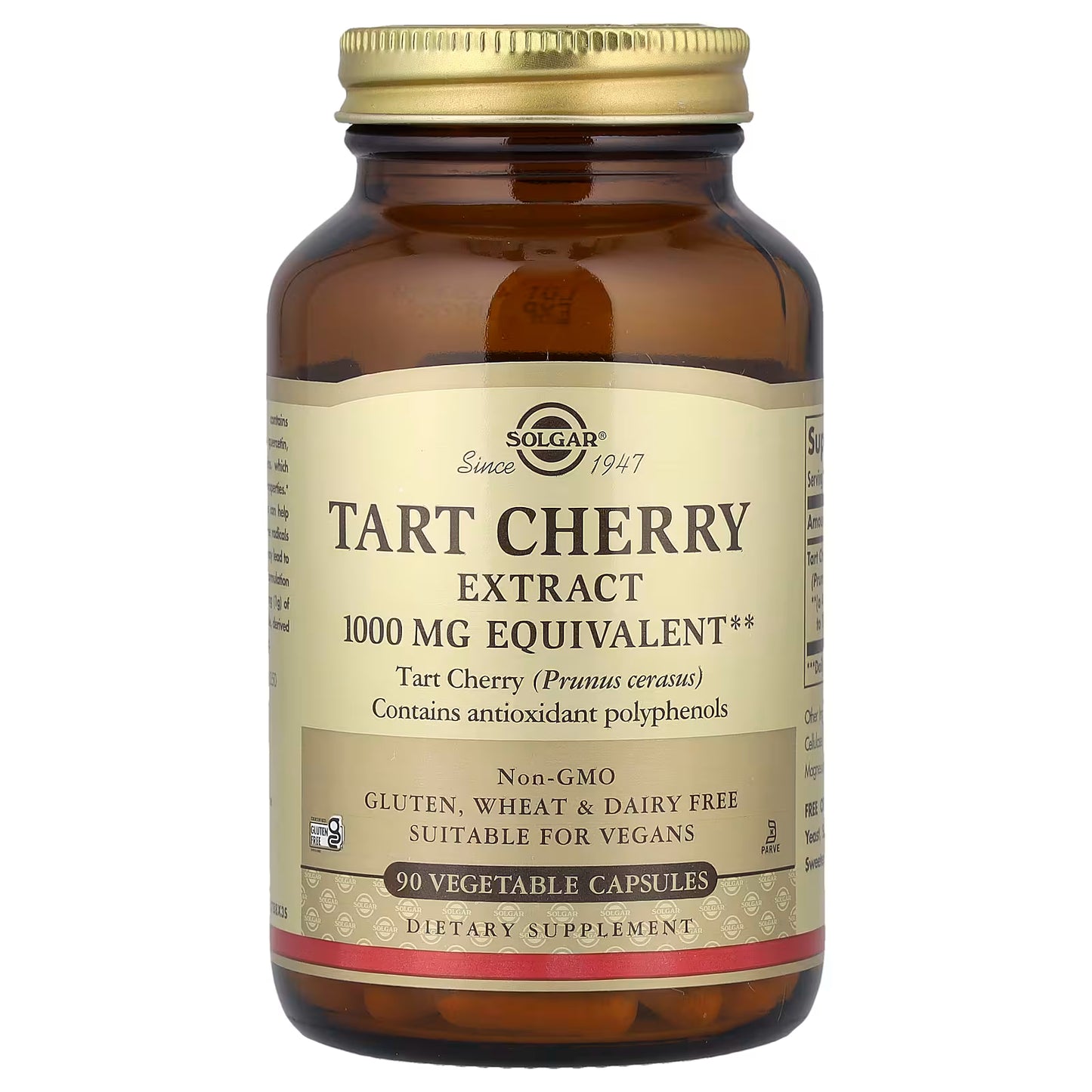 Solgar, Tart Cherry Extract, 1,000 mg, 90 Vegetable Capsules
