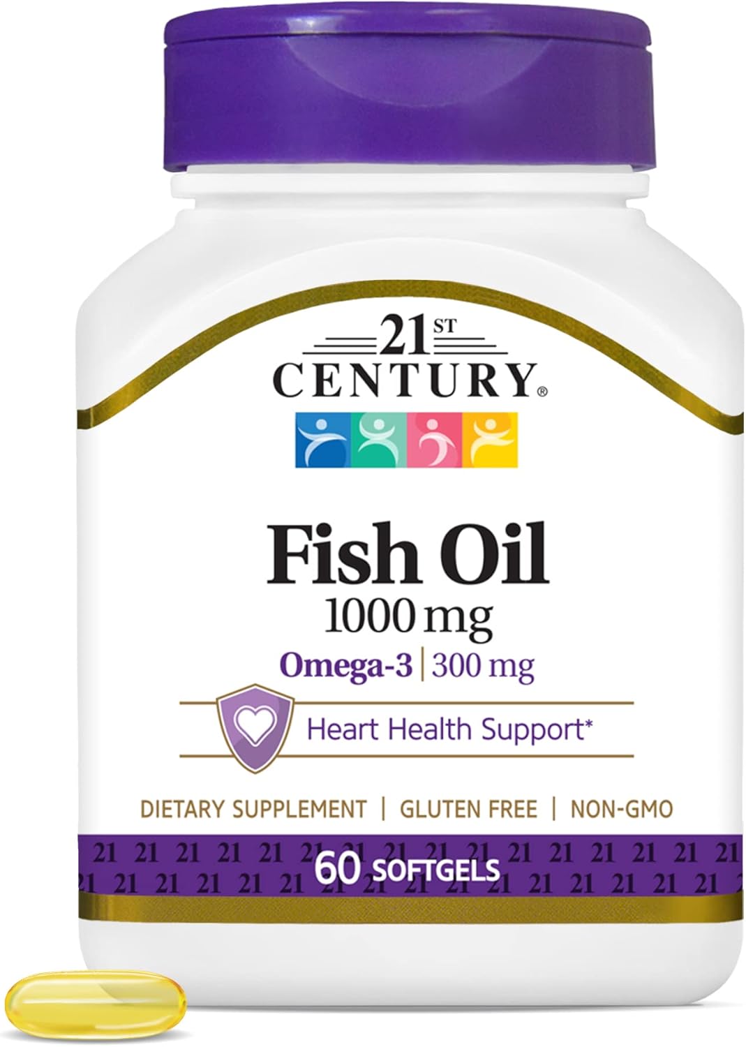 21st Century, Fish Oil, 1,000 mg, 60 Soft gels
