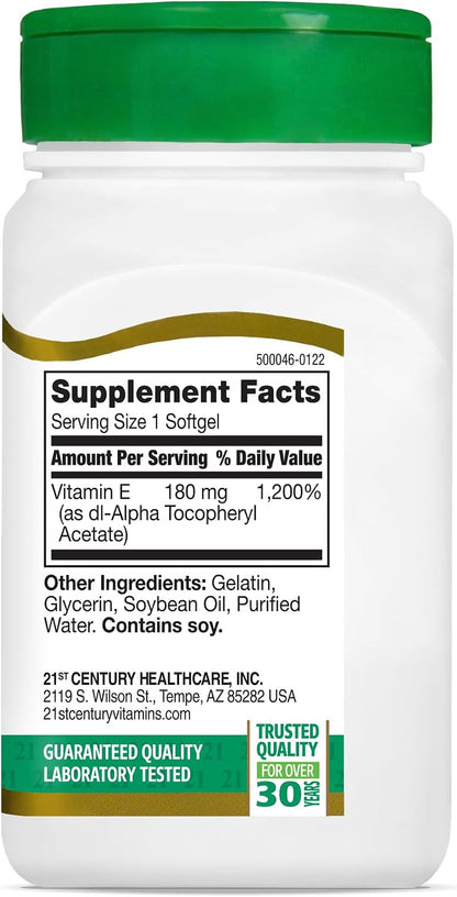 21st Century, Vitamin E, 90 mg (200 IU), 110 Softgels