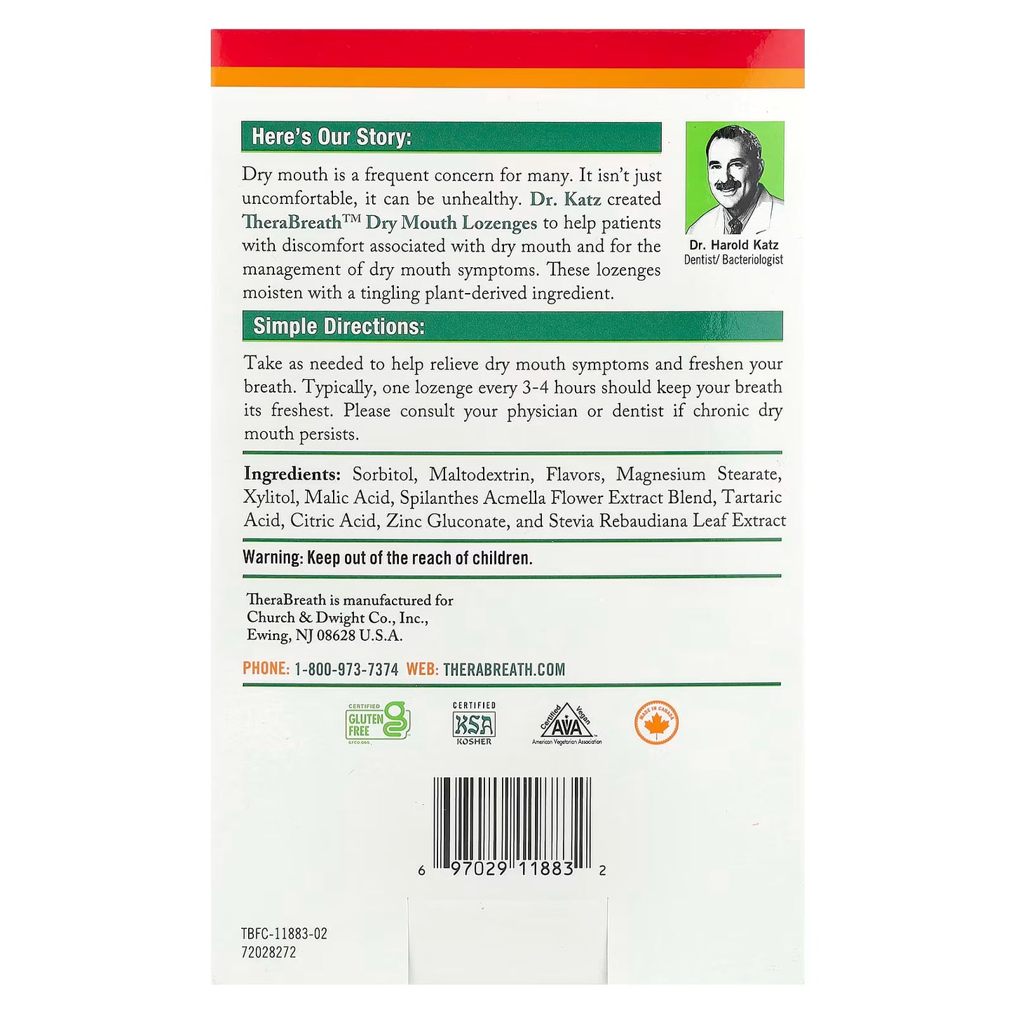 TheraBreath, Dry Mouth Lozenges, Tart Berry, 100 Sugar Free Lozenges