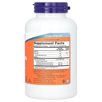 NOW Foods, Super Omega EPA Fish Oil, 120 Softgels