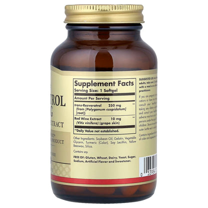 Solgar, Resveratrol, 60 Softgels