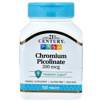 21st Century, Chromium Picolinate, 200 mcg, 100 Tablets