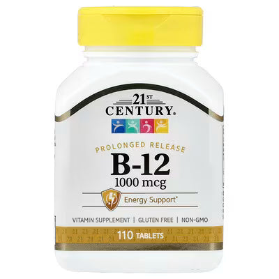 21st Century, B-12, Prolonged Release, 1,000 mcg, 110 Tablets