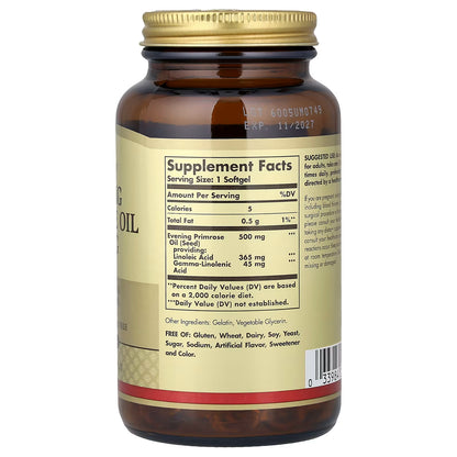 Solgar, Evening Primrose Oil, 500 mg, 180 Softgels