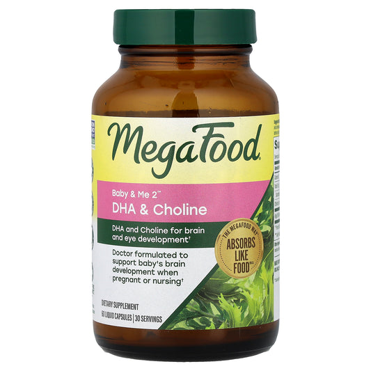 MegaFood, Baby & Me 2™, DHA & Choline, 60 Liquid Capsules