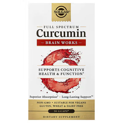 Solgar, Full Spectrum Curcumin, Brain Works, 90 Licaps®