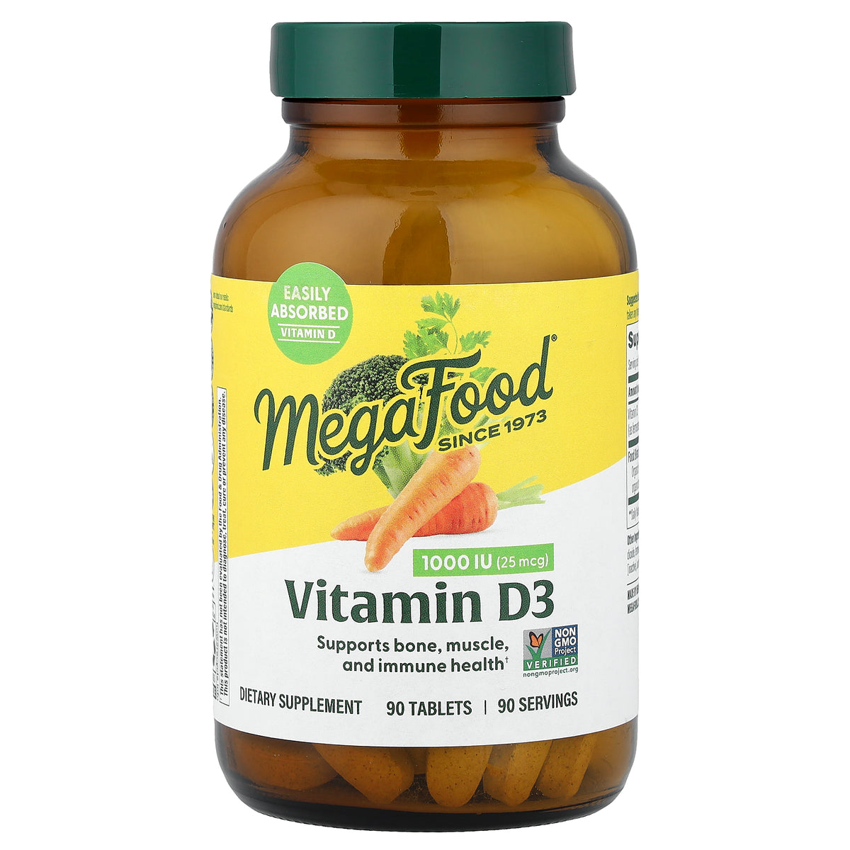 MegaFood, Vitamin D3, 90 Tablets