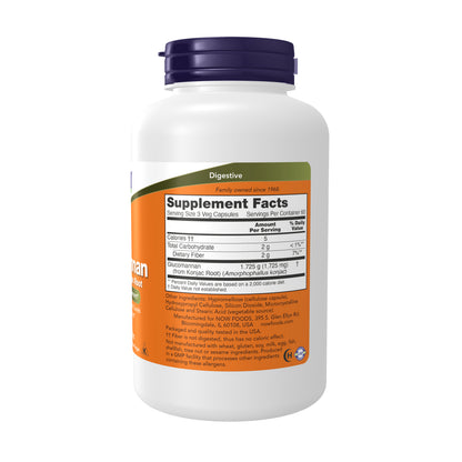 NOW Supplements, Glucomannan (Amorphophallus konjac) 575 mg, Supports Regularity*, Healthy Weight Management*, 180 Veg Capsules