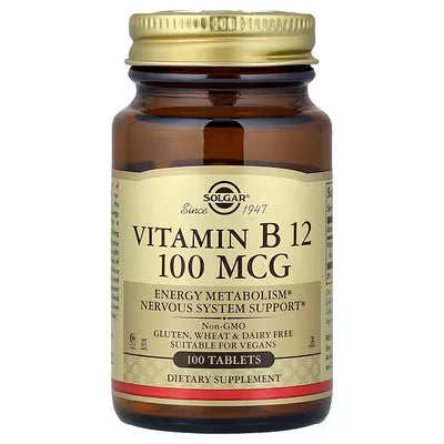 Solgar, Vitamin B12, 100 mcg, 100 Tablets