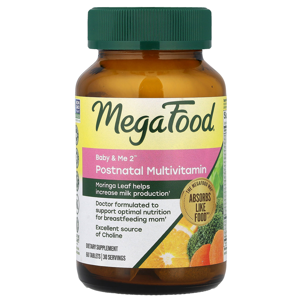MegaFood, Baby & Me 2™, Postnatal Multivitamin, 60 Tablets