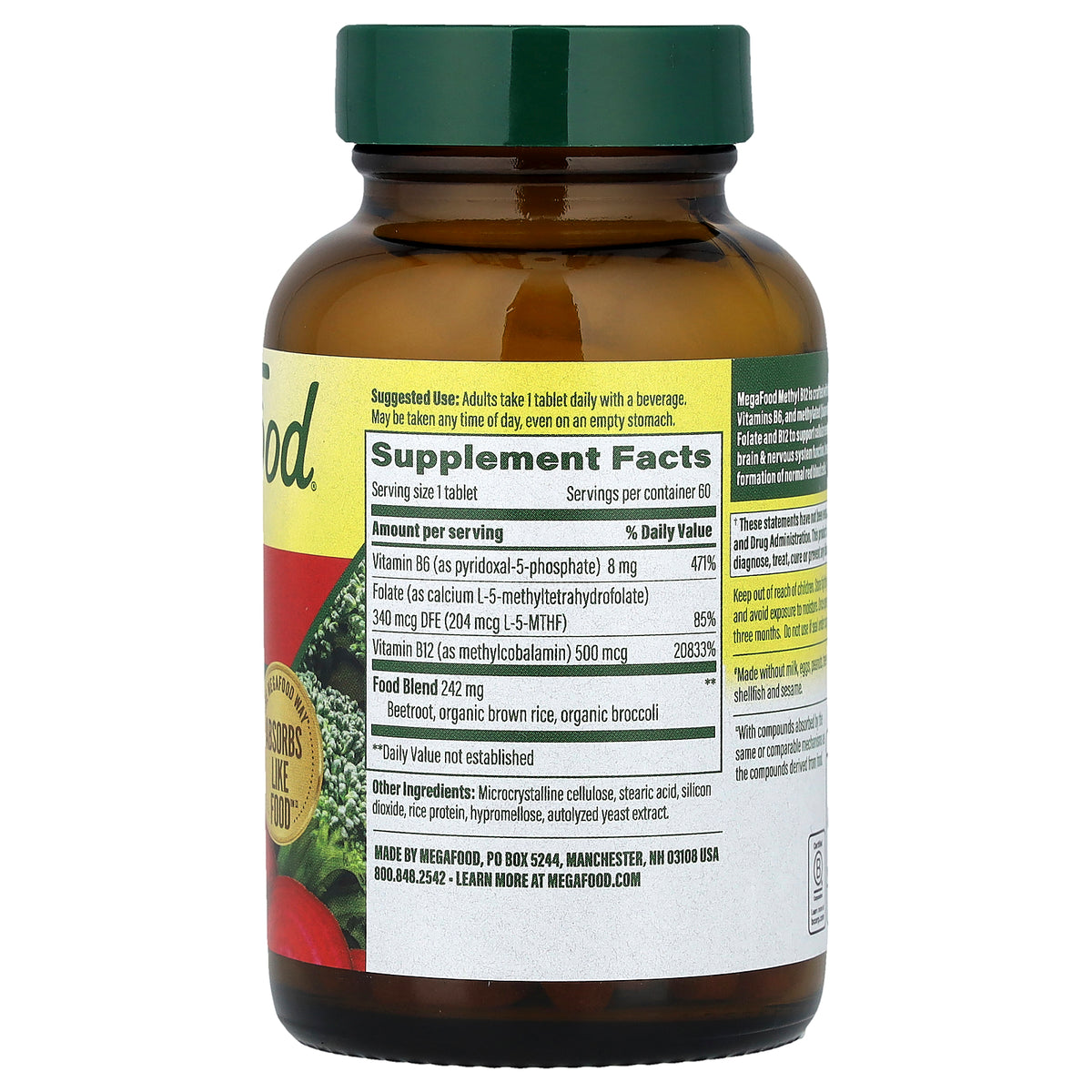 MegaFood, Methyl B12, 60 Mini Tablets