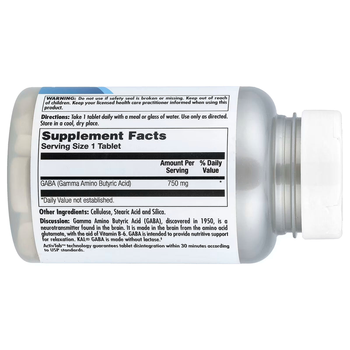 KAL, GABA, 750 mg, 90 Tablets