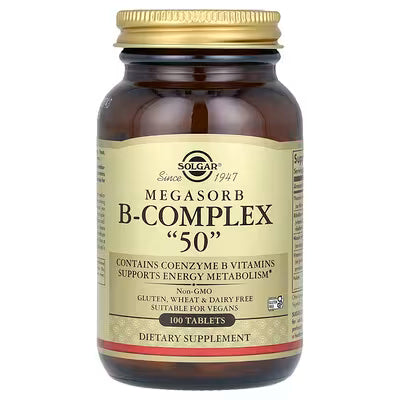 Solgar, Megasorb B-Complex "50", 100 Tablets