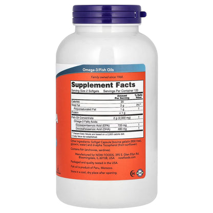 NOW Foods, Super Omega EPA Fish Oil, 240 Softgels (1,000 mg per Softgel)