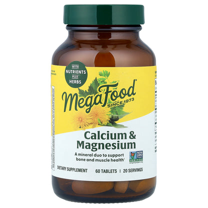 MegaFood, Calcium & Magnesium, 60 Tablets