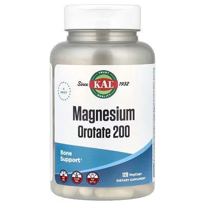 KAL, Magnesium Orotate 200, 120 VegCaps (50 mg per Capsule)