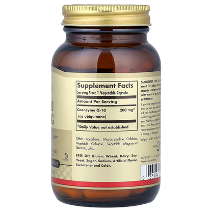 Solgar, Vegan CoQ-10, 200 mg, 60 Vegetable Capsules
